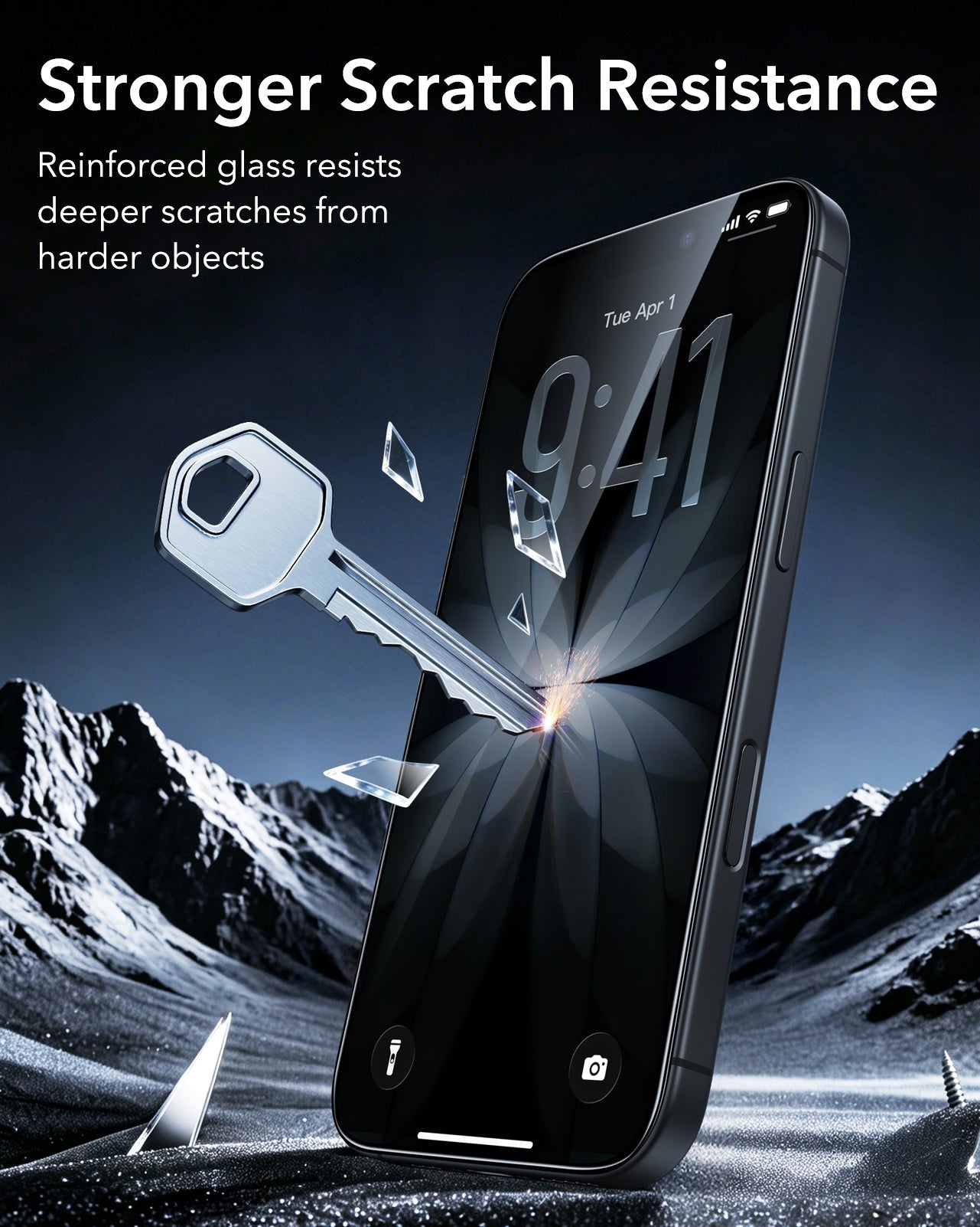 ESR iPhone 17 Screen Protector with Armorite Tempered Glass Stronger Scratch Resistance