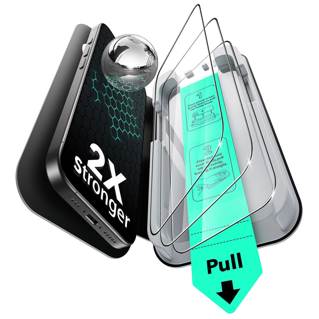 iPhone 17 Tempered Glass Screen Protector - 3 Pack