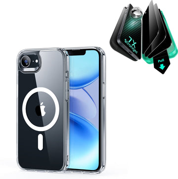 iPhone 17e Classic Hybrid Magsafe Case and Armorite Privacy Screen Protector Clear
