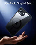 ESR iPhone 17e Classic Hybrid Magsafe Case Clear Black Slim Back, Original Feel