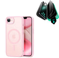 iPhone 17e Classic Hybrid Magsafe Case and Armorite Privacy Screen Protector Frosted Light Pink