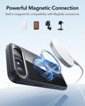 ESR iPhone 17e Classic Hybrid Magsafe Case with Stand Clear Black Powerful Magnetic Connection
