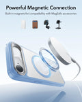 ESR  iPhone 17e Classic Hybrid Magsafe Case with Stand Frosted Light Blue Powerful Magnetic Connection