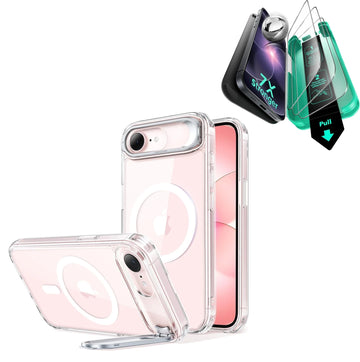 iPhone 17e Classic Hybrid Magsafe Case with Armorite Tempered Glass Screen Protecotr Clear