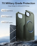 ESR iPhone 17e Cyber Tough Magnetic Case Green 7X Military-Grade Protection