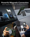 ESR iPhone 17e Cyber Tough Magnetic Case Green Powerful Magnetic Connection