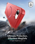 ESR iPhone 17e Cyber Tough Magnetic Case Red Ultimate Protection Effortless MagSafe