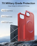 ESR iPhone 17e Cyber Tough Magnetic Case Red 7X Military-Grade Protection