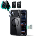 ESR Clear black iPhone 18 Pro Magsafe Slim Phone Case with armorite tempered glass privacy screen protector and camera lens protector