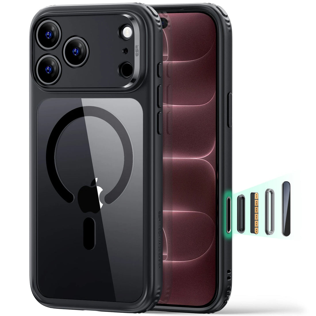 Clear Black iPhone 18 Pro Magsafe Slim Phone Case