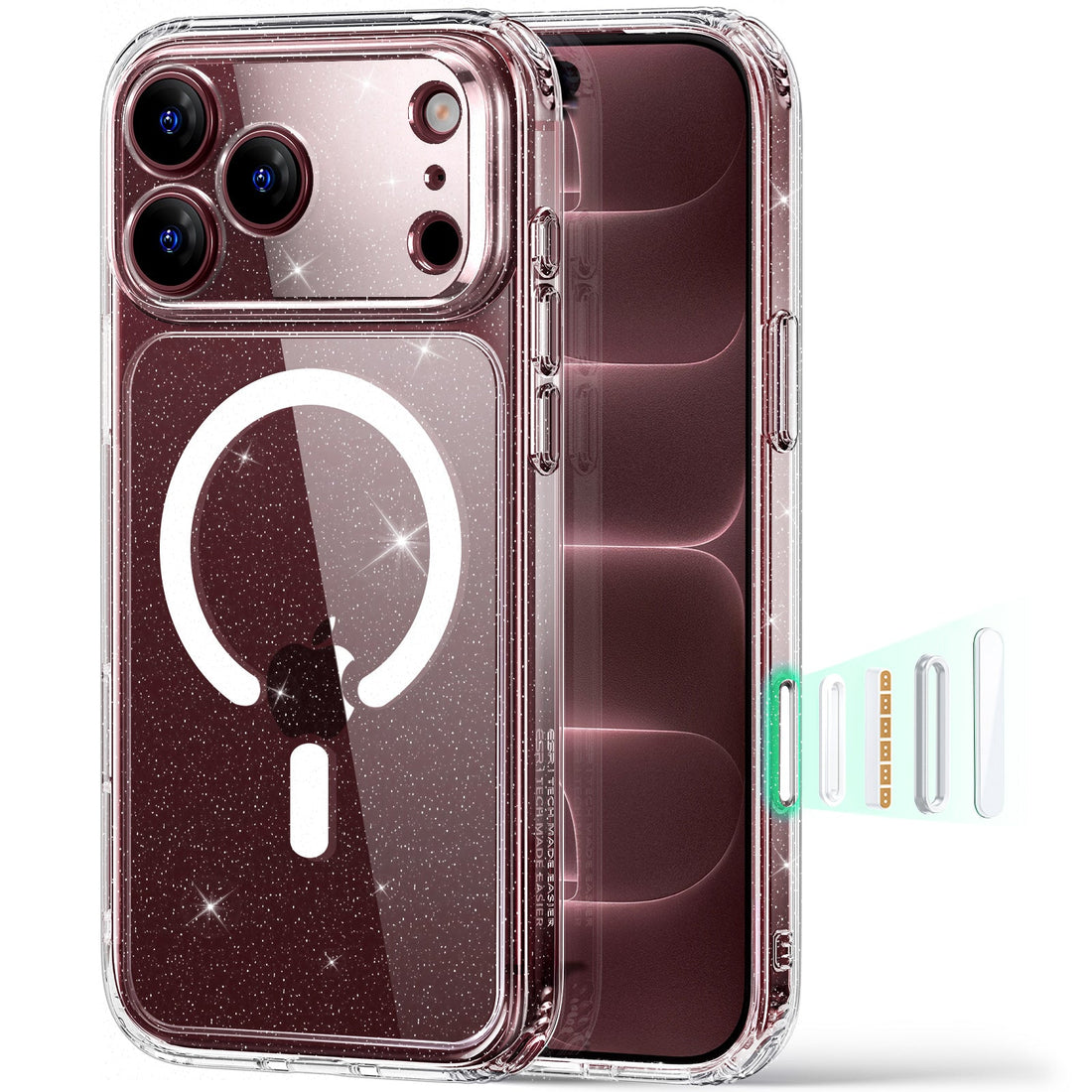 Clear Shimmer iPhone 18 Pro Magsafe Slim Phone Case