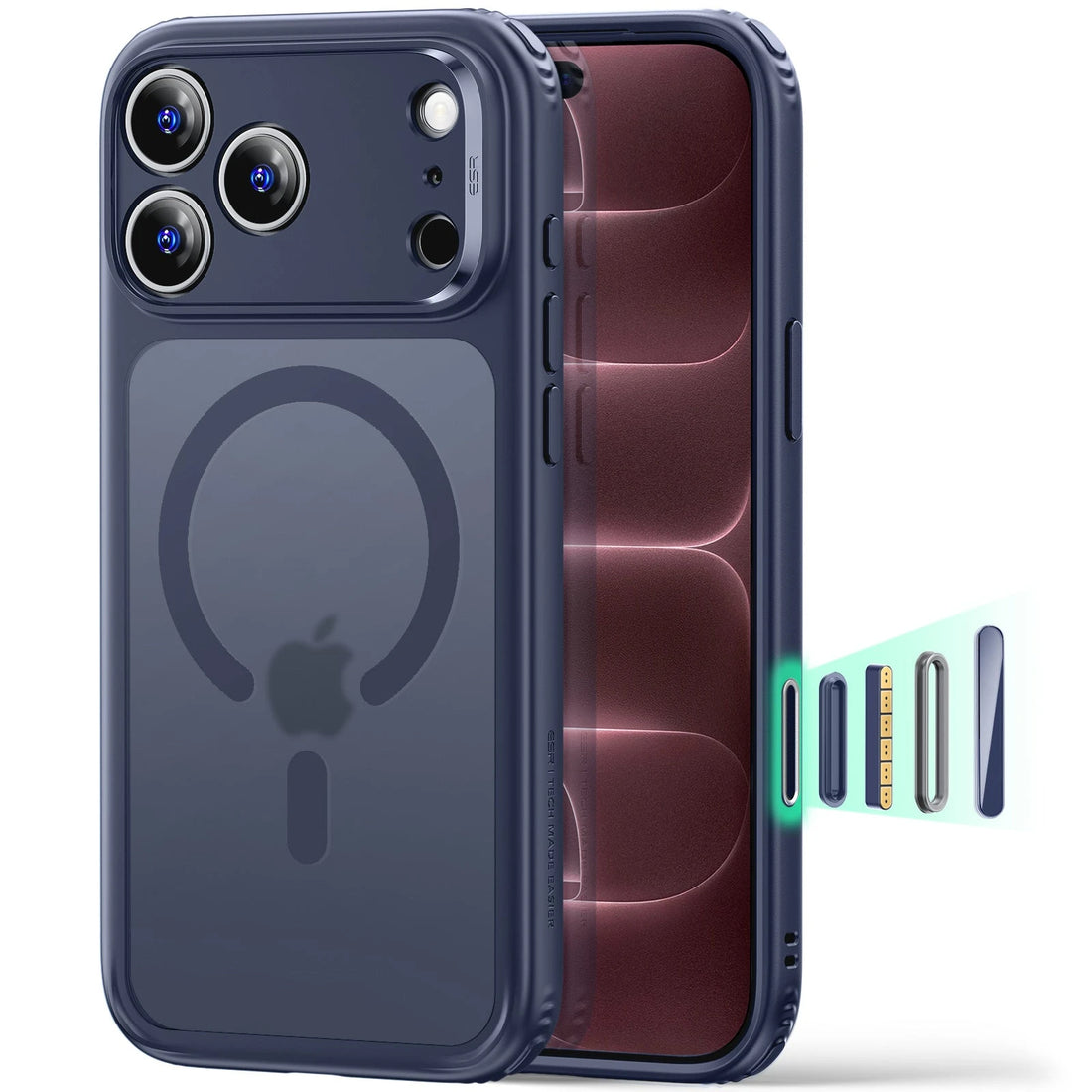 Frosted Blue iPhone 18 Pro Magsafe Slim Phone Case 