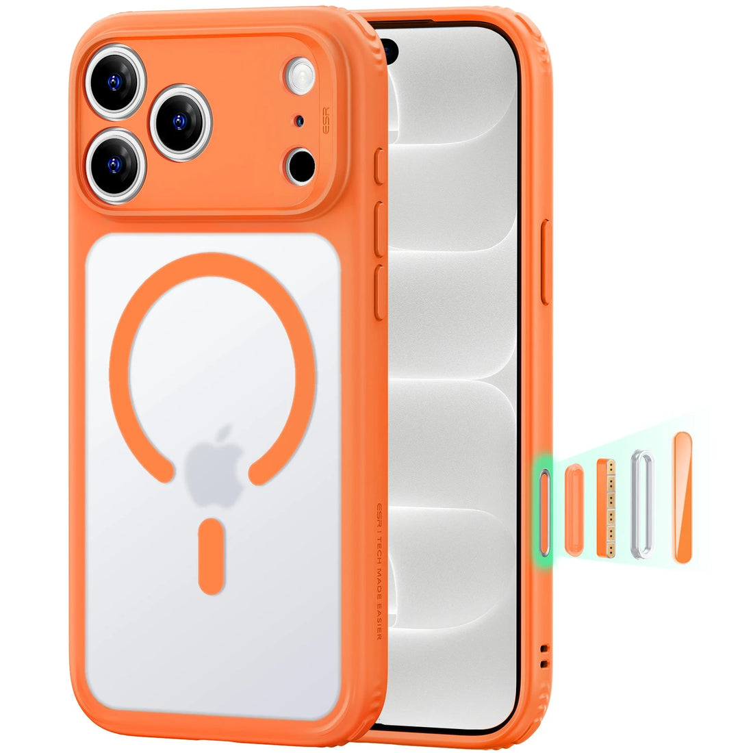 Frosted Orange iPhone 18 Pro Magsafe Slim Phone Case 