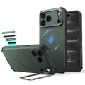 Green iPhone 18 Pro Tough Phone Case Magsafe with Stand 