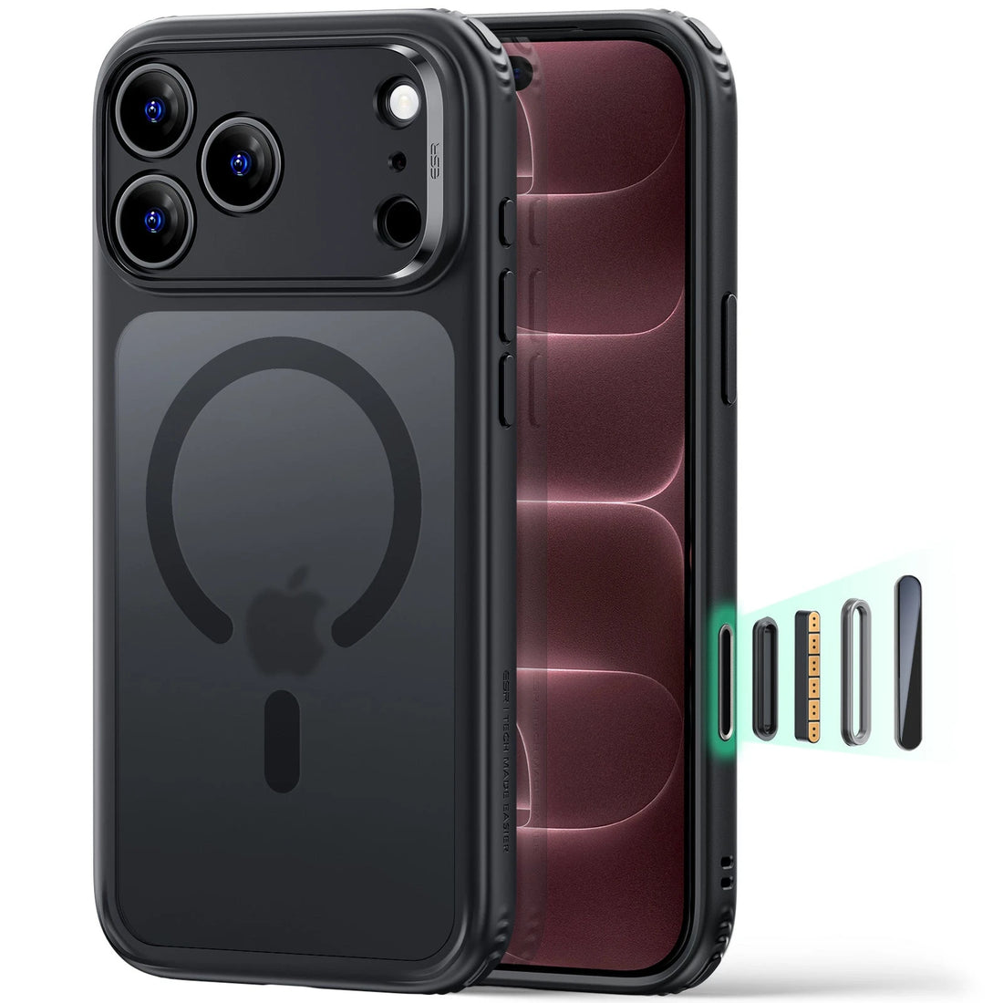 Frosted Black iPhone 18 Pro Max Magsafe Slim Phone Case 