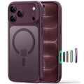 Frosted Deep Burgundy iPhone 18 Pro Max Magsafe Slim Phone Case