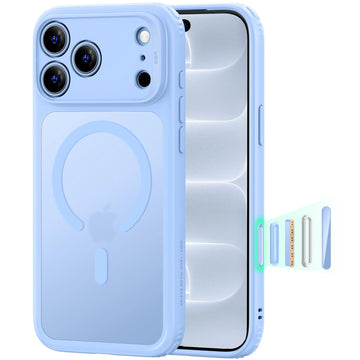 Frosted Misty Blue iPhone 18 Pro Max Magsafe Slim Phone Case 
