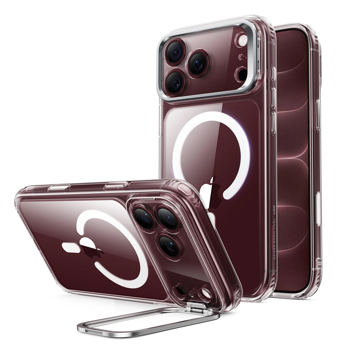 Clear iPhone 18 Pro Max Magsafe Slim Phone Case with Stand V2