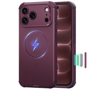 Deep Burgundy iPhone 18 Pro Max Case Tough Phone Case with Magsafe 