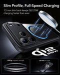ESR Clear Black iPhone 18 Pro Magsafe Slim Phone Case Slim Profile, Full-Speed Charging