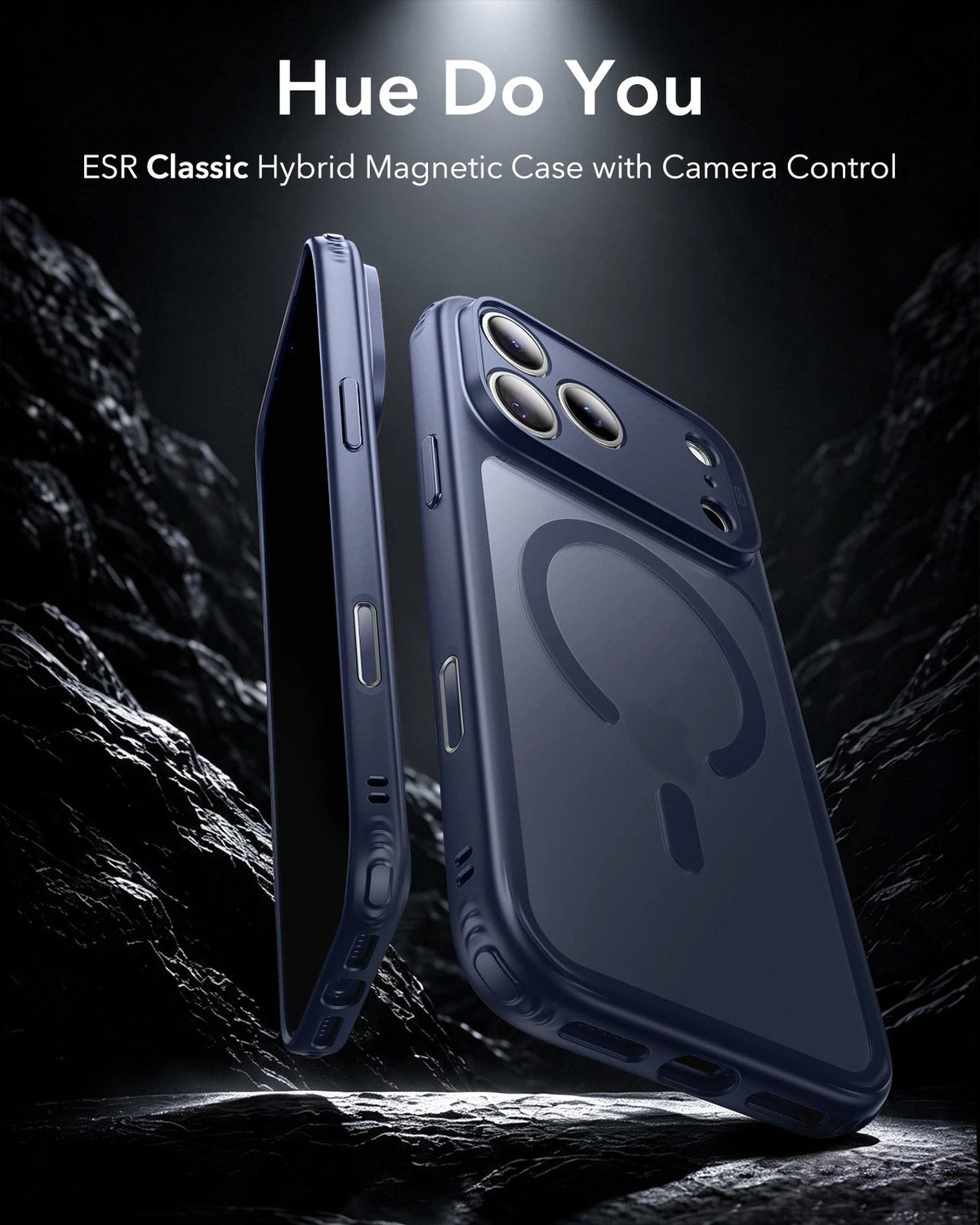 ESR Frosted Blue iPhone 18 Pro Magsafe Slim Phone Case Hue Do You