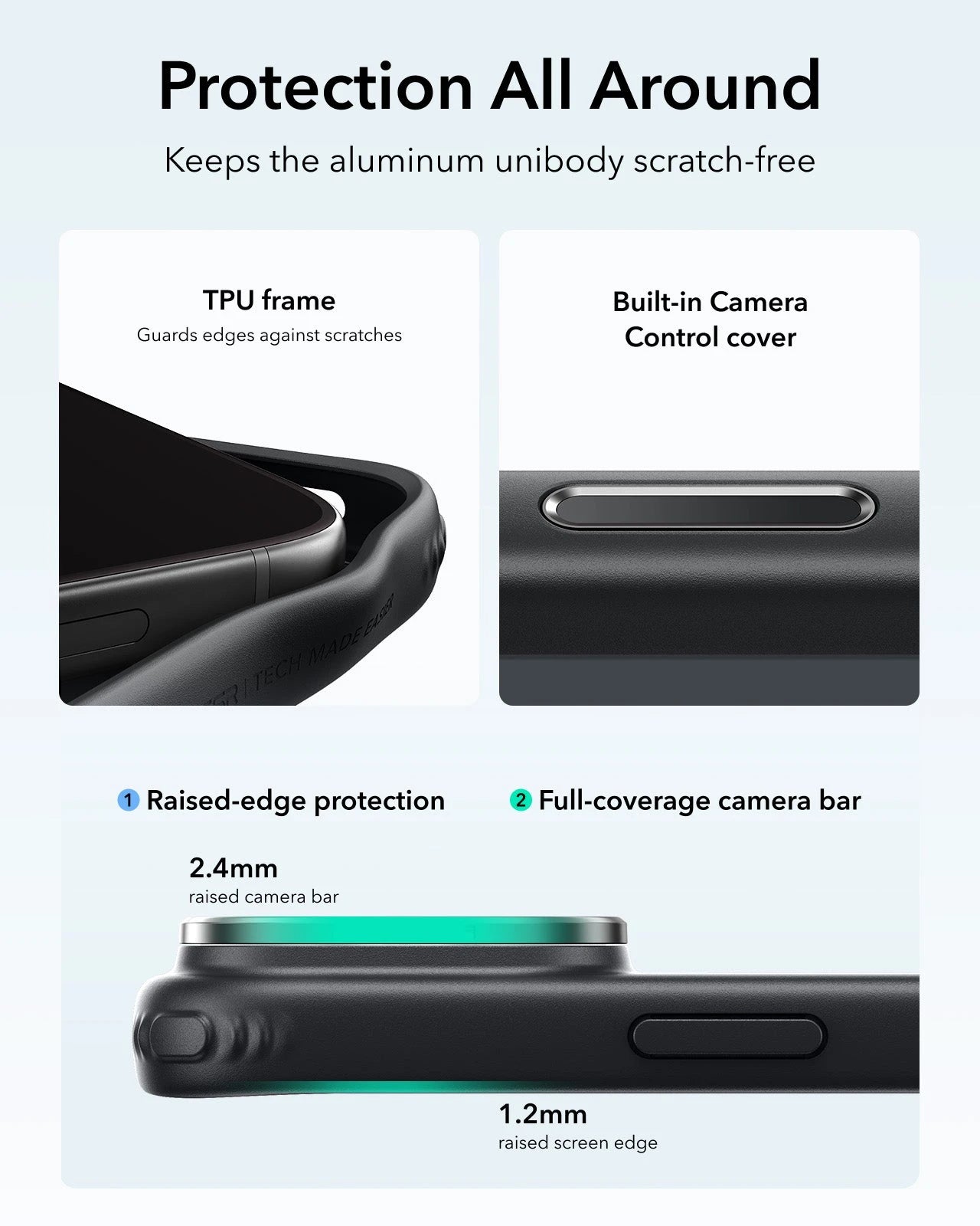 ESR Clear Black iPhone 18 Pro Max Magsafe Slim Phone Case with Stand Protection All Around