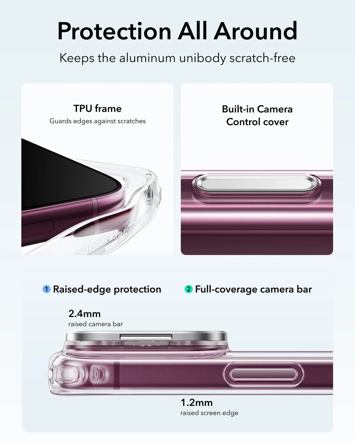 ESR Clear iPhone 18 Pro Max Magsafe Slim Phone Case with Stand Protection All Around