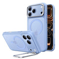 Frosted Misty Blue iPhone 18 Pro Magsafe Slim Phone Case with Stand