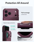 ESR Deep Burgundy iPhone 18 Pro Case Tough Phone Case with Magsafe Protection All Around