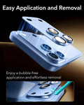 ESR Misty Blue iPhone 18 Pro Max Corning Glass Camera Lens Protector 
Easy Application and Removal