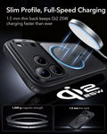 ESR Frosted Black iPhone 18 Pro Magsafe Slim Phone Case Slim Profile, Full-Speed Charging