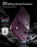 ESR Frosted Deep Burgundy iPhone 18 Pro Max Magsafe Slim Phone Case 3X Military-Grade Protection
