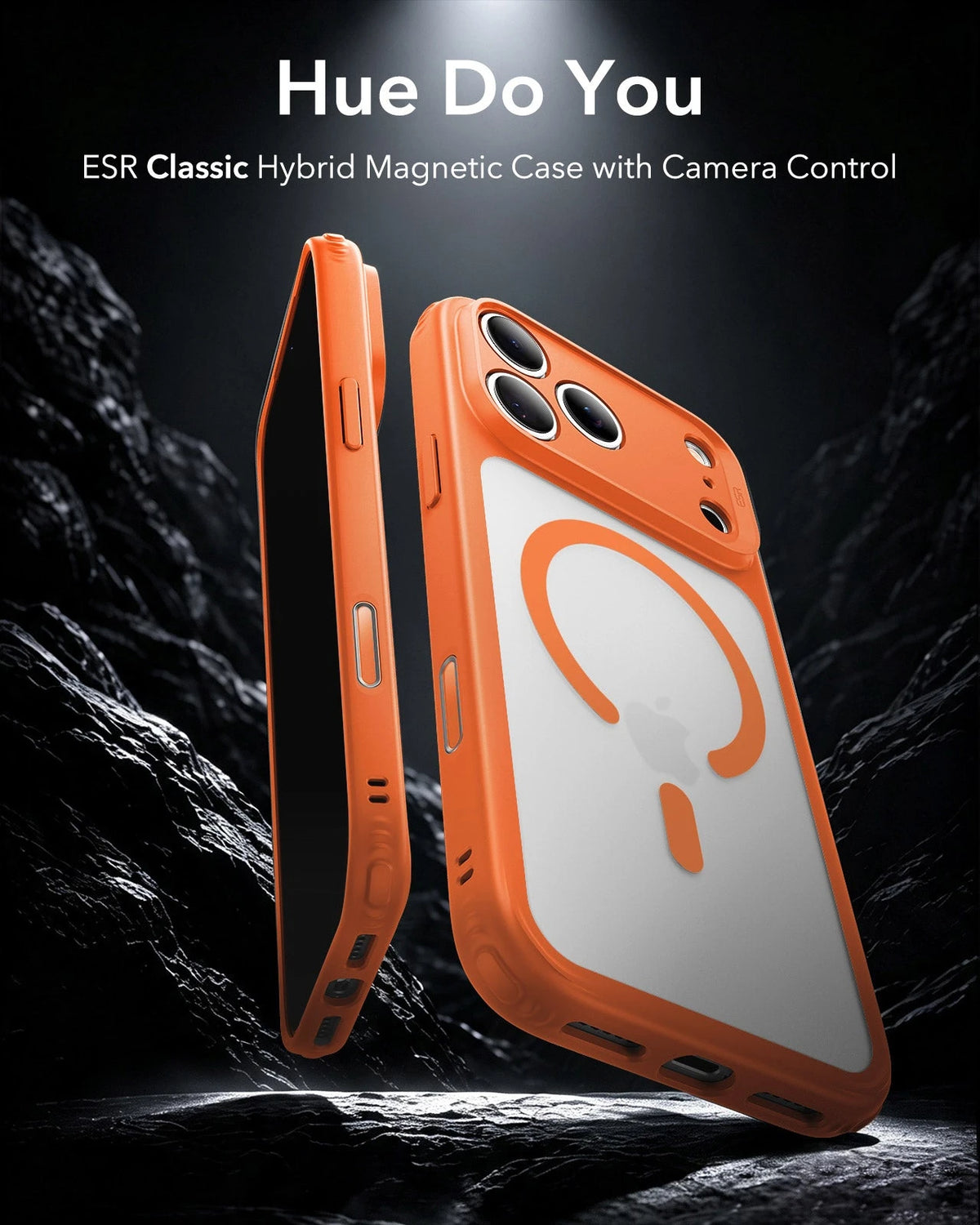 ESR Frosted Orange iPhone 18 Pro Max Magsafe Slim Phone Case Hue Do You