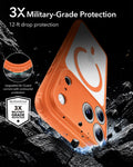ESR Frosted Orange iPhone 18 Pro Max Magsafe Slim Phone Case 3X Military-Grade Protection