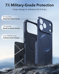 ESR Navy Blue iPhone 18 Pro Max Case Tough Phone Case with Magsafe 7X Military-Grade Protection