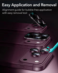 ESR Deep Burgundy iPhone 18 Pro/Pro Max Armorite Camera Lens Protector Easy Application and Removal
