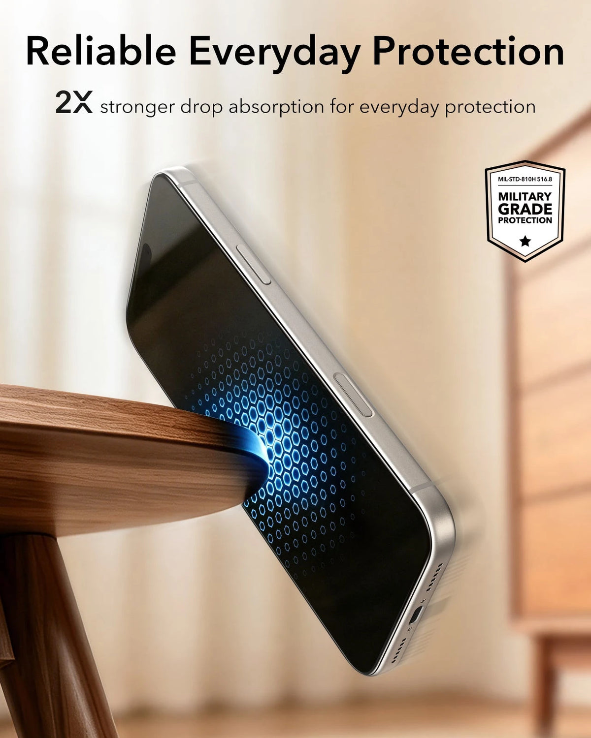 ESR iPhone 18 Pro Tempered Glass Privacy Screen Protector Reliable Everyday Protection