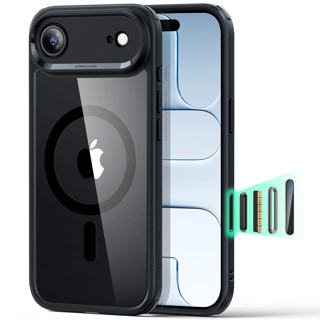 iPhone Air Classic Hybrid Magnetic Case (Camera Control) - Clear Black ESR ESR