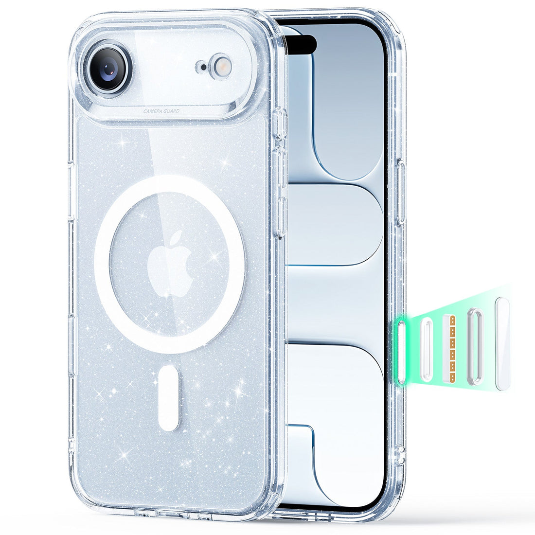 iPhone Air Classic Hybrid Magnetic Case (Camera Control) - Clear Shimmer ESR ESR
