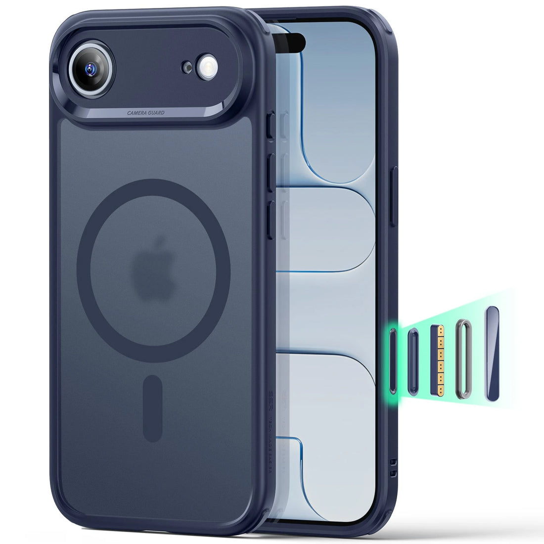 iPhone Air Classic Hybrid Magnetic Case (Camera Control) - Frosted Blue ESR ESR