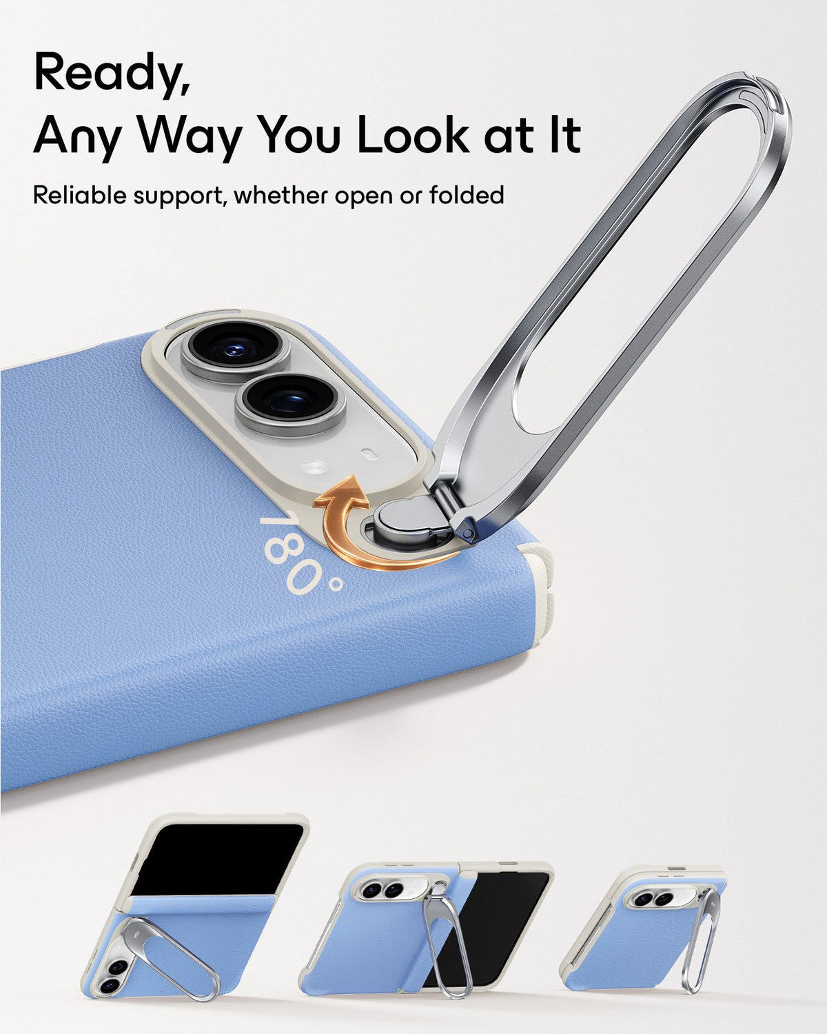 Misty Vegan Leather iPhone Duo Magsafe Case with Stand Ready, Any Way You Look at It