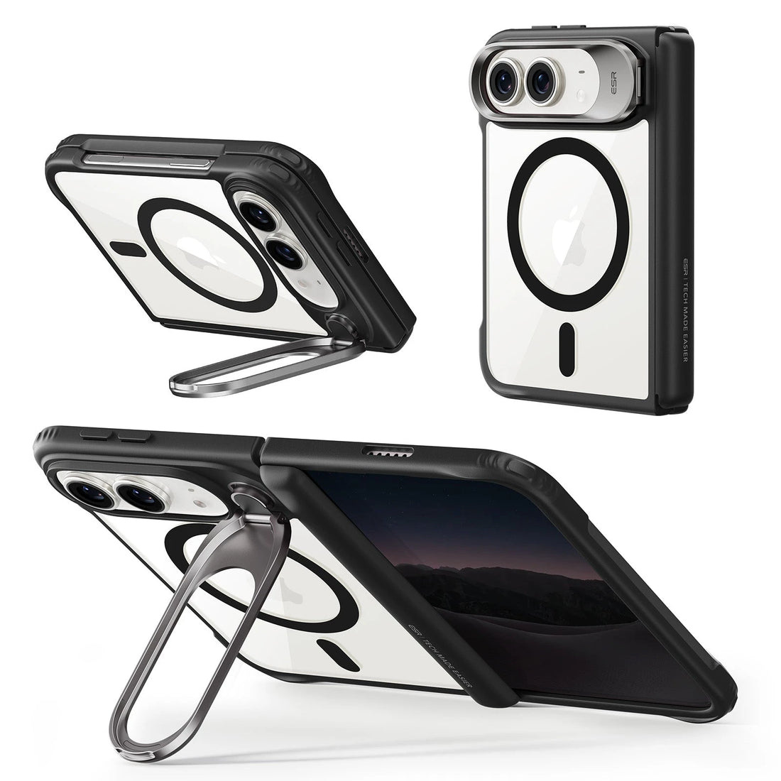 iPhone Duo Classic Hybrid Magnetic Case with Flex Stand - Clear Black ESR ESR