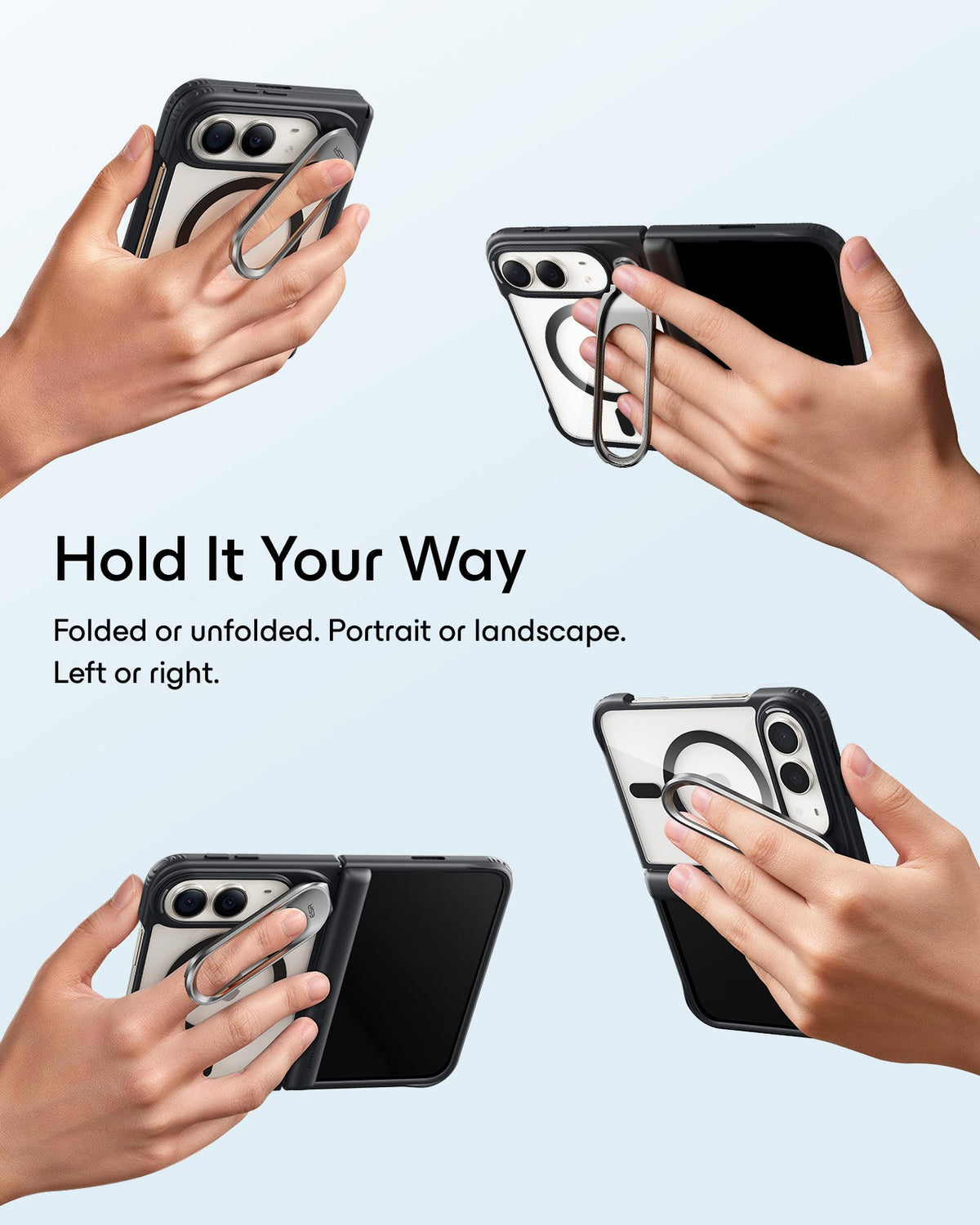 ESR Clear Black iPhone 18 Pro Max Magsafe Slim Phone Case with Stand Hold It Your Way