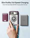 Frosted Burgundy iPhone 18 Pro Max Magsafe Slim Phone Case with Stand Slim Profile, Full-Speed Charging