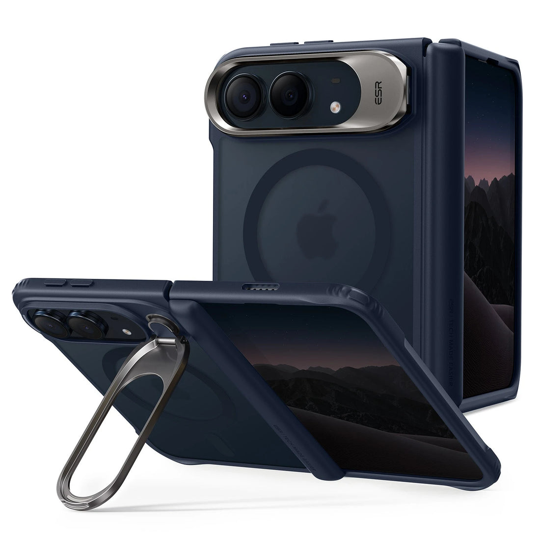 Frosted Blue  iPhone 18 Pro Max Magsafe Slim Phone Case with Stand