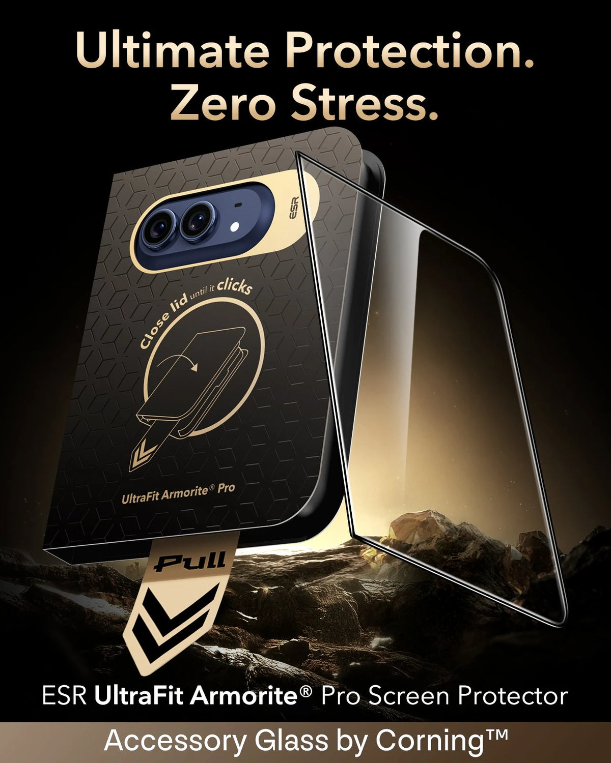 esr iPhone Duo Corning Glass Screen Protector Ultimate Protection. Zero Stress.