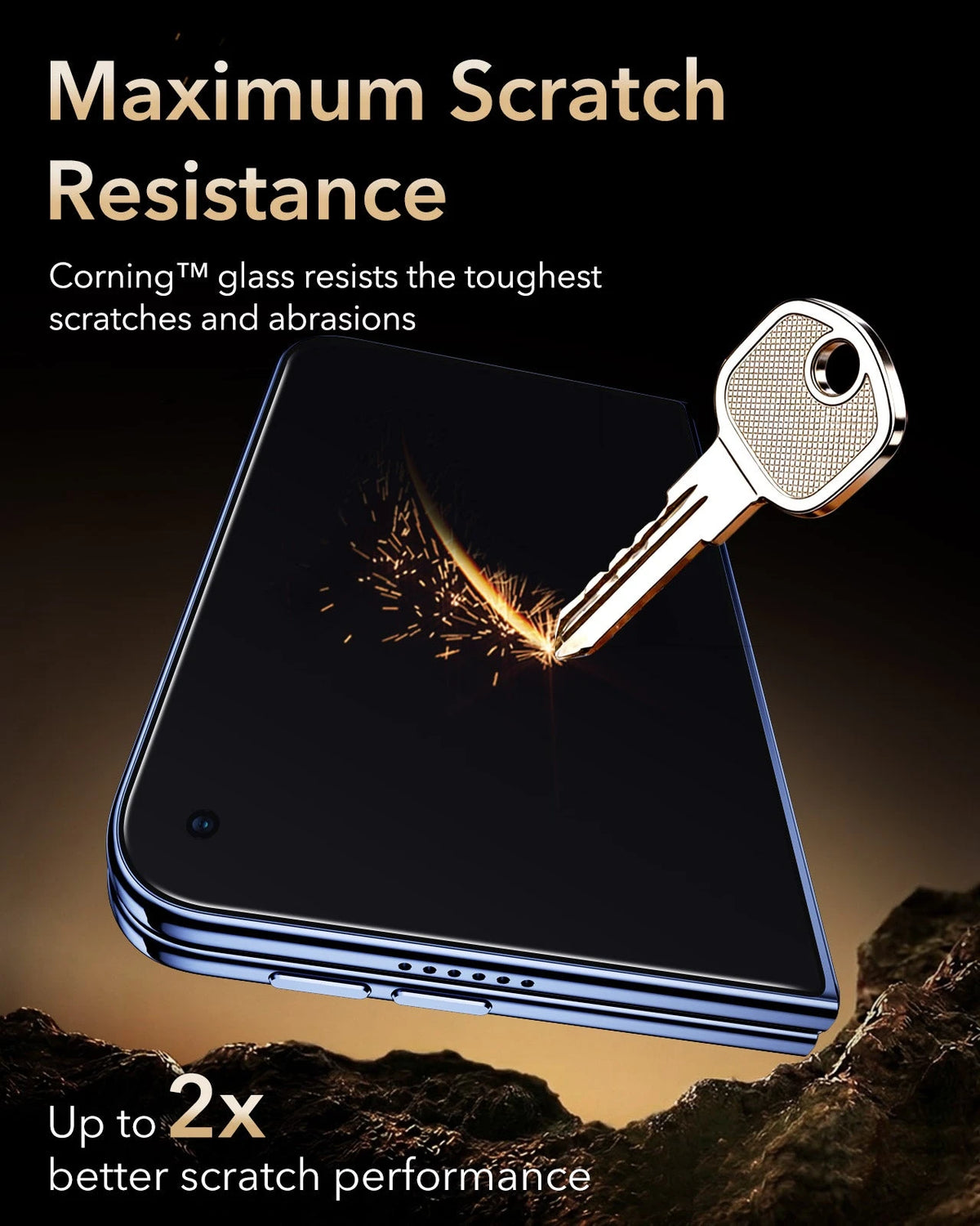 esr iPhone Duo Corning Glass Screen Protector Maximum Scratch Resistance