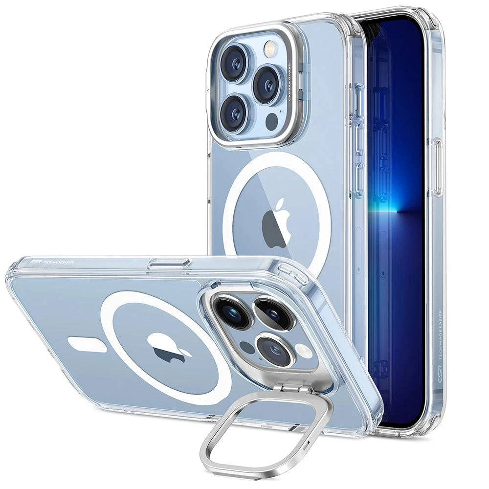 iPhone 14/13 Classic Hybrid Case with Stash Stand (HaloLock) - Clear（复制） ESR ESR