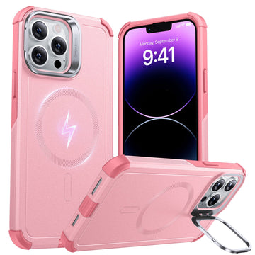 iPhone 13 Pro Cyber Tough Magnetic Case (Stash Stand) - Pink ESR ESR