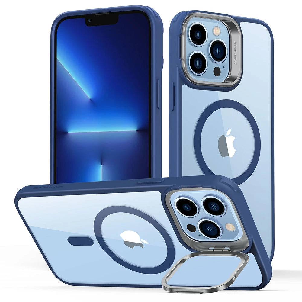 iPhone 13 Pro Max Classic Hybrid Case with Stash Stand (HaloLock) - Clear Blue ESR ESR